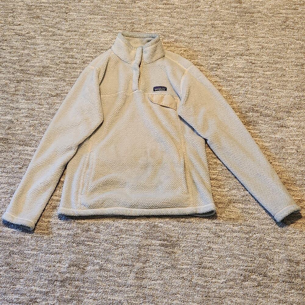 Patagonia Jacket Womens Medium Gray Fleece Quarter Snap Pullover STY25443